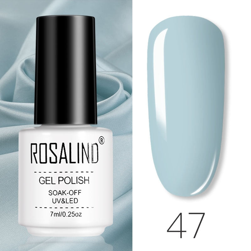 ROSALIND Gel Polish Set Manicure for Nails Semi Permanent Vernis top coat UV LED Gel Varnish Soak Off Nail Art Gel Nail Polish - Fashionner
