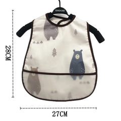Boys Waterproof Lunch Feeding Apron Cartoon Pattern Cotton Baby Bibs Sleeveless Adjustable Boy Girl Feeding Bibs Apron - Fashionner