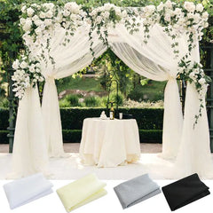 10m X 48cm Wedding Decoration Organza Crystal Sheer DIY Wedding Flowers Arch Tulle Roll Backdrop Hanging Decor Party Supplies - Fashionner