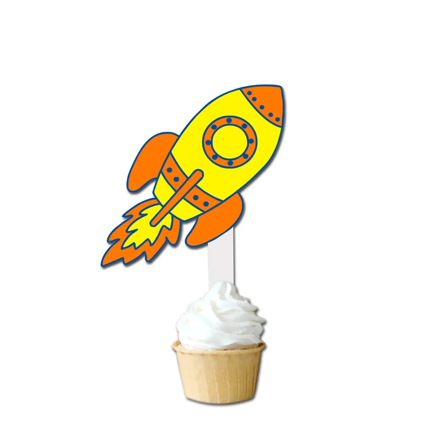 Party Outer Space Astronaut Cupcake Topper Universe Series Cake Toppers For Universe Planet Birthday Party Dessert Props Festive Decor - Fashionner