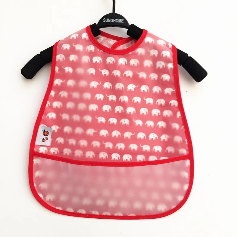Boys Waterproof Lunch Feeding Apron Cartoon Pattern Cotton Baby Bibs Sleeveless Adjustable Boy Girl Feeding Bibs Apron - Fashionner