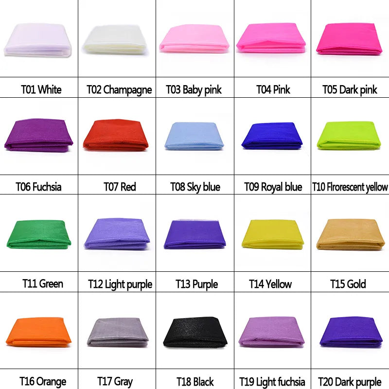 10m X 48cm Wedding Decoration Organza Crystal Sheer DIY Wedding Flowers Arch Tulle Roll Backdrop Hanging Decor Party Supplies - Fashionner