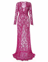 Fashion Maternity Photography Props Maxi Maternity Gown Lace Maternity Dress Fancy Shooting Photo Summer Pregnant Dress Plus - Fashionner