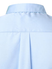 White Mens Bamboo Fiber Dress Shirts Short Sleeve Casual Button Down Shirt Men Non Iron Easy Care Elastic Business Shirt Male - Fashionner