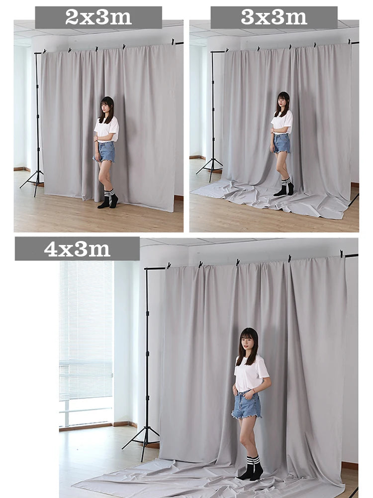 Photoshoot Thicken 95g/m2 Photography Backdrops Cloth White Grey Background Screen Life Photoshoot Fotos Live Broadcast Fotografia Curtain - Fashionner