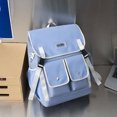Color Matching Student Schoolbag Korean Style Versatile Large Capacity - Fashionner