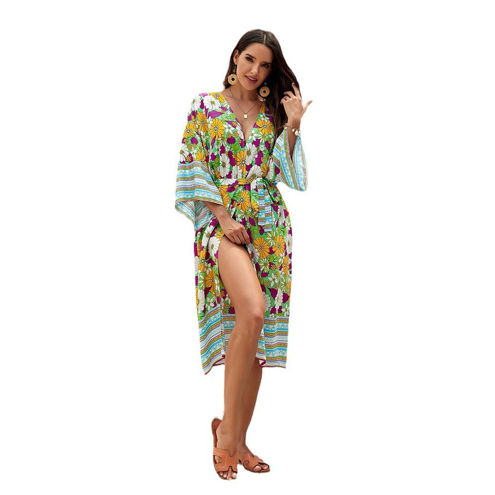 Bohemian Beach Dress For Vacation Women - Fashionner
