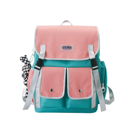 Color Matching Student Schoolbag Korean Style Versatile Large Capacity - Fashionner