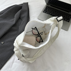 South Korea Ins Girl's Fashionable Cloud Puff Flower Shoulder Bag - Fashionner