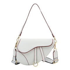 Fashion Crossbody Saddle Solid Color Single-shoulder Bag - Fashionner