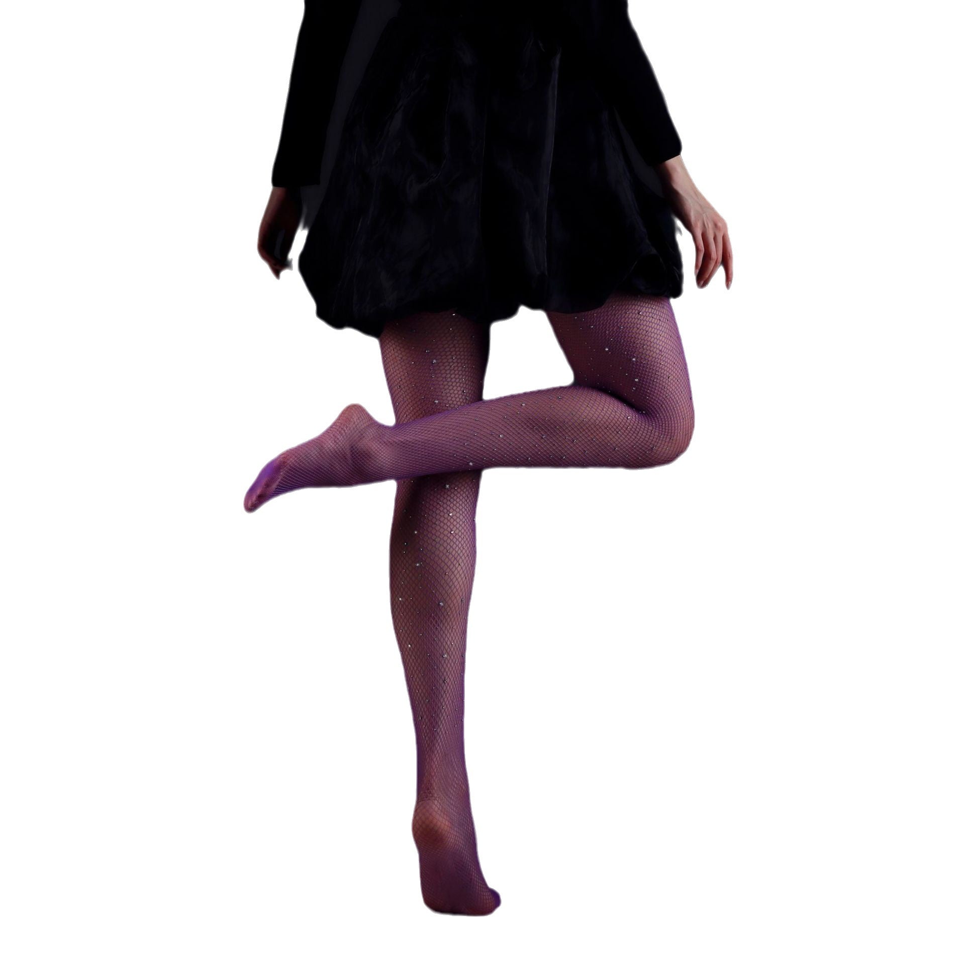 Women's White Diamond Socks Full Diamond Color - Fashionner