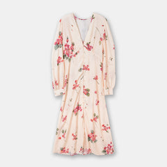 Women's Autumn Long Sleeve V-neck Tight Waist Temperament Slimming Skirt - Fashionner