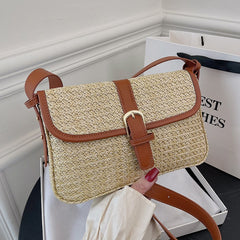 Women's Fashion Summer Straw Shoulder Bag - Fashionner
