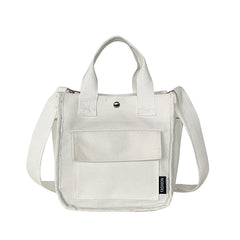 Three-dimensional Multi-pocket Canvas Crossbody Bag - Fashionner