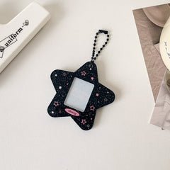 Japanese And Korean Simple Glitter Five-pointed Star Hard Card Folder Student Card Cover