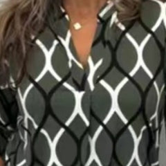 Springsummer Cross-border Hot Geometric Print Shirt - Fashionner