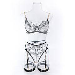 Underwear Three-piece Full Support - Fashionner