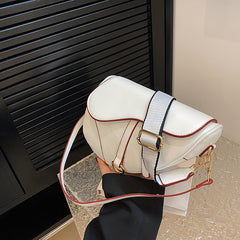 Fashion Crossbody Saddle Solid Color Single-shoulder Bag - Fashionner