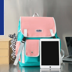 Color Matching Student Schoolbag Korean Style Versatile Large Capacity - Fashionner