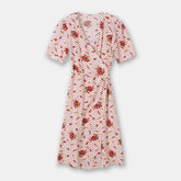 23 Early Autumn New Polka Dot Print Dress French Retro Flower - Fashionner