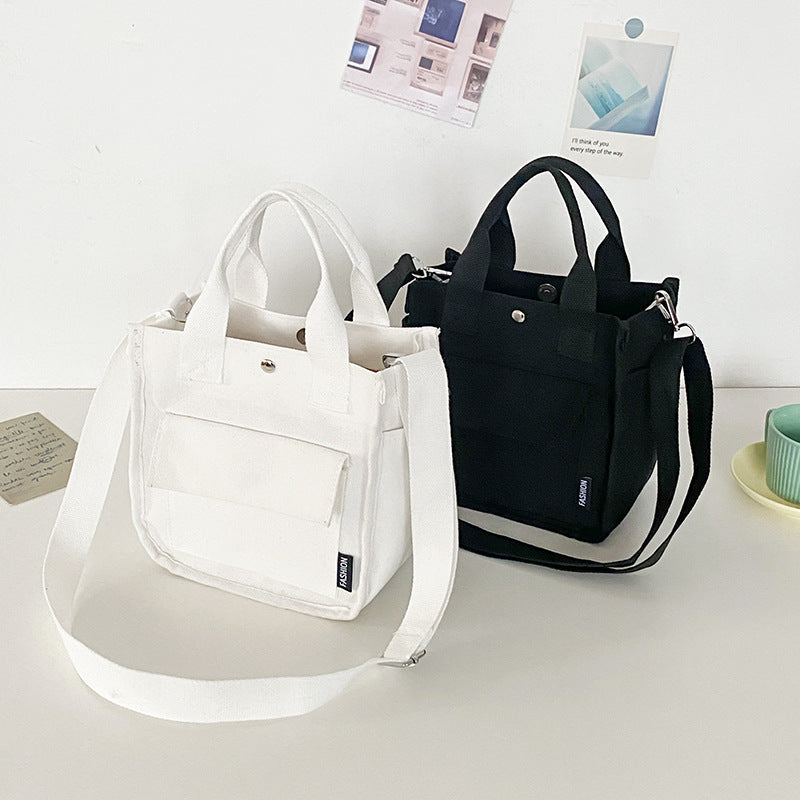 Three-dimensional Multi-pocket Canvas Crossbody Bag - Fashionner