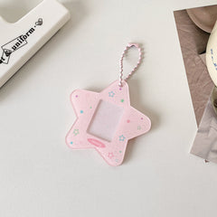 Japanese And Korean Simple Glitter Five-pointed Star Hard Card Folder Student Card Cover