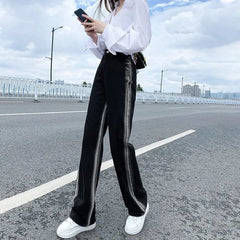 Black Gradient Straight Jeans - Fashionner