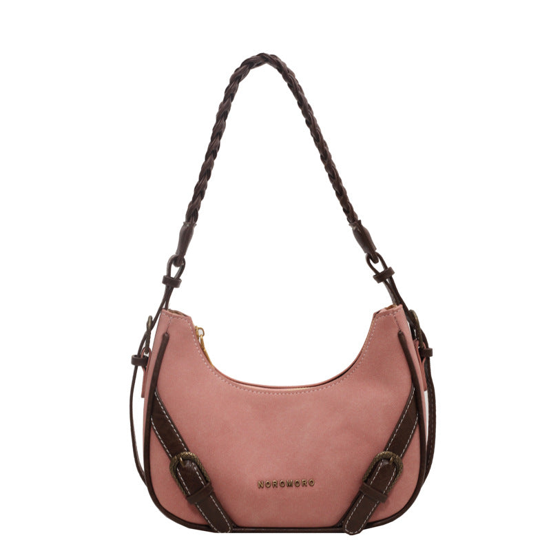 Retro Underarm Baguette Shoulder Selenodont Bag - Fashionner