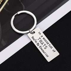 Funny Gift Print Stainless Steel Key Ring