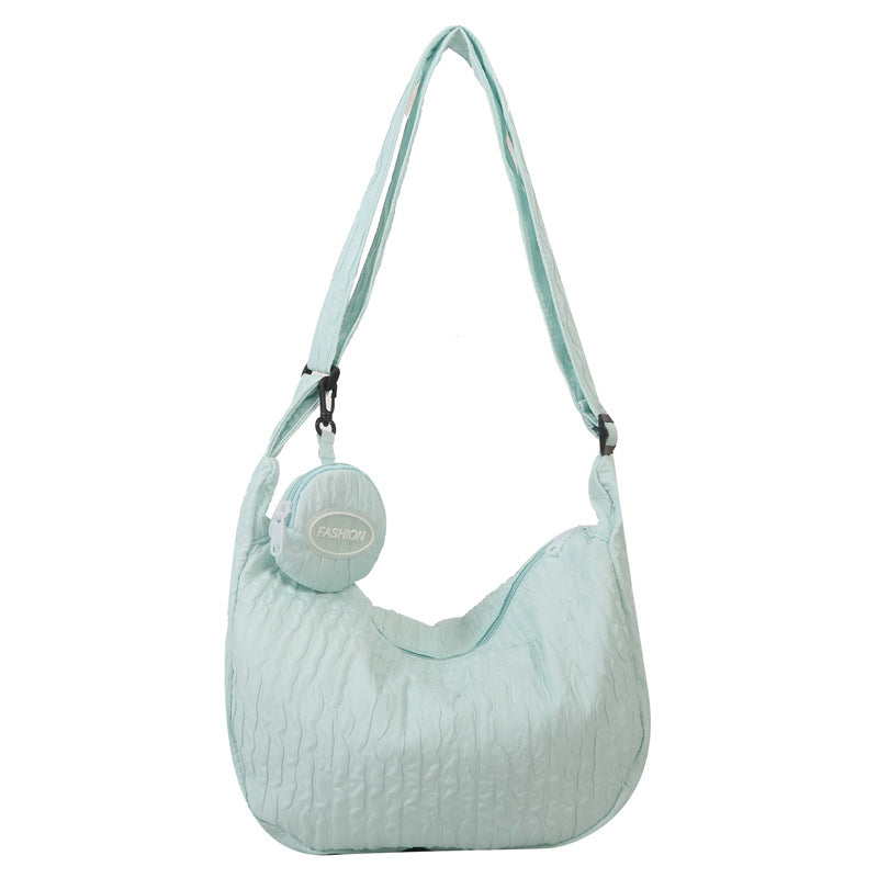 South Korea Ins Girl's Fashionable Cloud Puff Flower Shoulder Bag - Fashionner