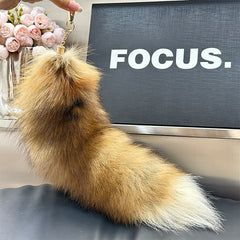 Personalized Plush Fox Tail Pendant Bag Hanging Ornaments