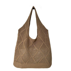 Women's Fashion Hollowed-out Shoulder Woven Bag - Fashionner