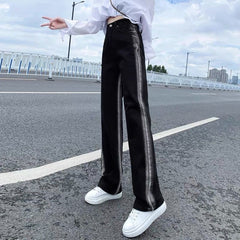 Black Gradient Straight Jeans - Fashionner