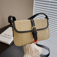 Women's Fashion Summer Straw Shoulder Bag - Fashionner