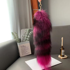Personalized Plush Fox Tail Pendant Bag Hanging Ornaments