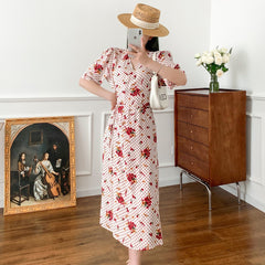 23 Early Autumn New Polka Dot Print Dress French Retro Flower - Fashionner