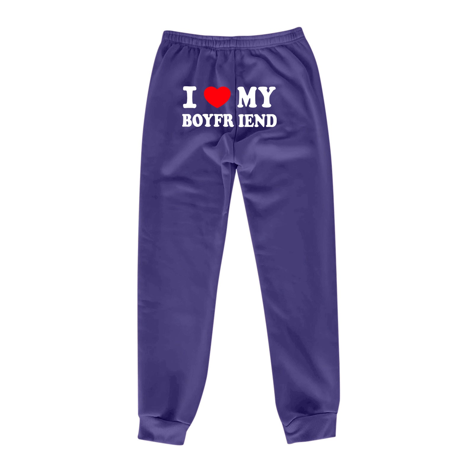 I Love MY BOYFRIEND Printed Trousers Casual Sweatpants Men And Women Sports Pants - Fashionner