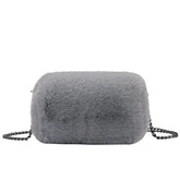Women's Fashion Plush Chain Shoulder Bag - Fashionner