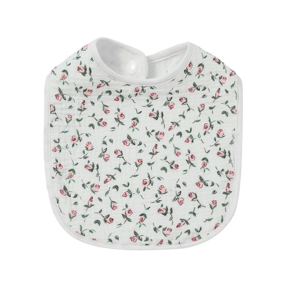 Boys Bibs Soft Cotton Gauze Print Flower Rainbow Burp Cloth Saliva Towel Apron Bandana Scarf for Boys Girls Feeding Drool Bib - Fashionner