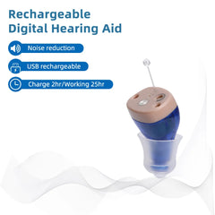 elders 2023 Best Hearing Aids C420 Rechargeable Invisible For Deafness Elderly Adjustable Micro Wireless Hearing Aid Sound Amplifier - Fashionner