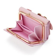 Sanrio Hello Kitty Pocketbook My Melody KT Cat Cinnamon Roll Pringle Kuromi PU Leather Wallet Cute Folding Card Bag Female Wallet - Fashionner
