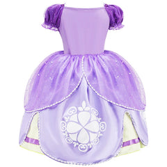 Girls Years Girls Sofia Dress Children Halloween Birthday Party Princess Costume Summer Sophia Puff Sleeve Ball Gown - Fashionner