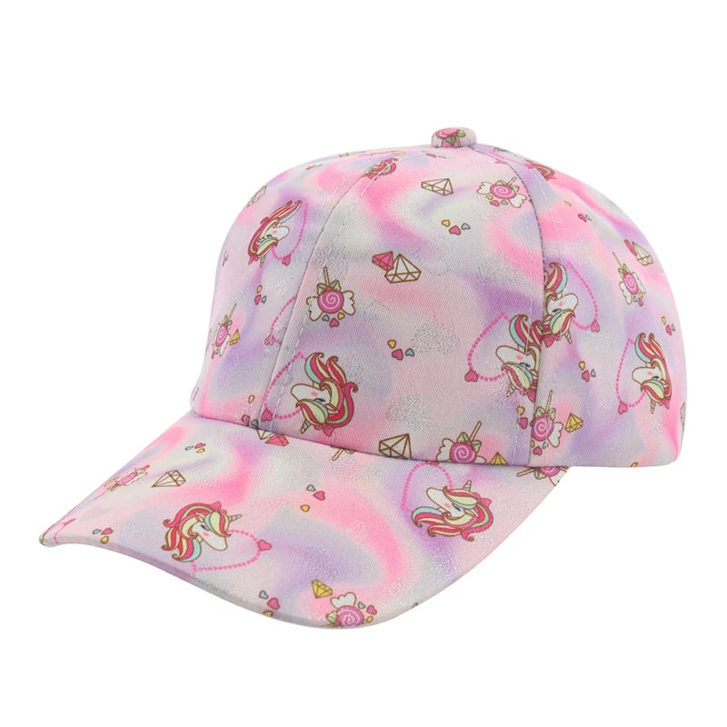 kids Children's Hat Outdoor Kids Baseball Cap Boy Fashion Rainbow Unicorns for Girls Kids Sun Hat Adjustable Tennis Cap gorra niños - Fashionner