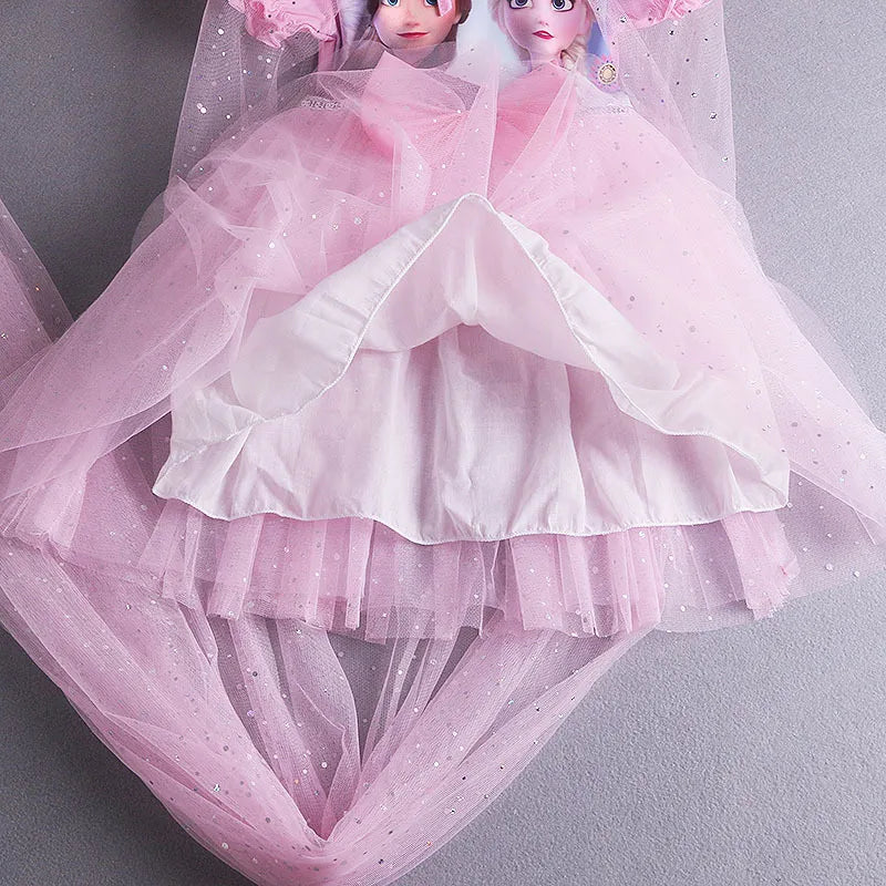 Western New Elsa Princess Dress With Cape Girls Dress Summer Kids Dress Long-sleeved Children's Western Style Elsa Frozen Dress 2-8Y - Fashionner