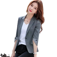 Spring Autumn New Korean Version Women Coat Thin Professional Slim Fit Fashion Small Suit Casual Short Windproof Girls Coat - Fashionner