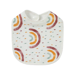 Boys Bibs Soft Cotton Gauze Print Flower Rainbow Burp Cloth Saliva Towel Apron Bandana Scarf for Boys Girls Feeding Drool Bib - Fashionner