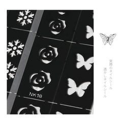 Hollow Printing Nail Art Stamping Template Mold Stencil Sticker Letter Flower Decals DIY Decoration Nail Design Stickers Stencil - Fashionner