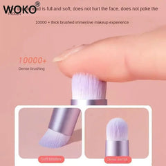 Portable Round Head Mini Lip Brush Carry Lid Lipstick Brush Concealer Brush Soft synthetic Girl Lip Gloss Smudge Makeup Brush - Fashionner
