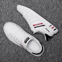 Sneakers Men's Sneakers Casual Sports Shoes for Men Lightweight PU Leather Breathable Shoe Mens Flat White Tenis Shoes Zapatillas Hombre - Fashionner
