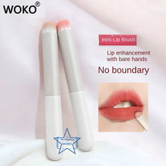 Portable Round Head Mini Lip Brush Carry Lid Lipstick Brush Concealer Brush Soft synthetic Girl Lip Gloss Smudge Makeup Brush - Fashionner